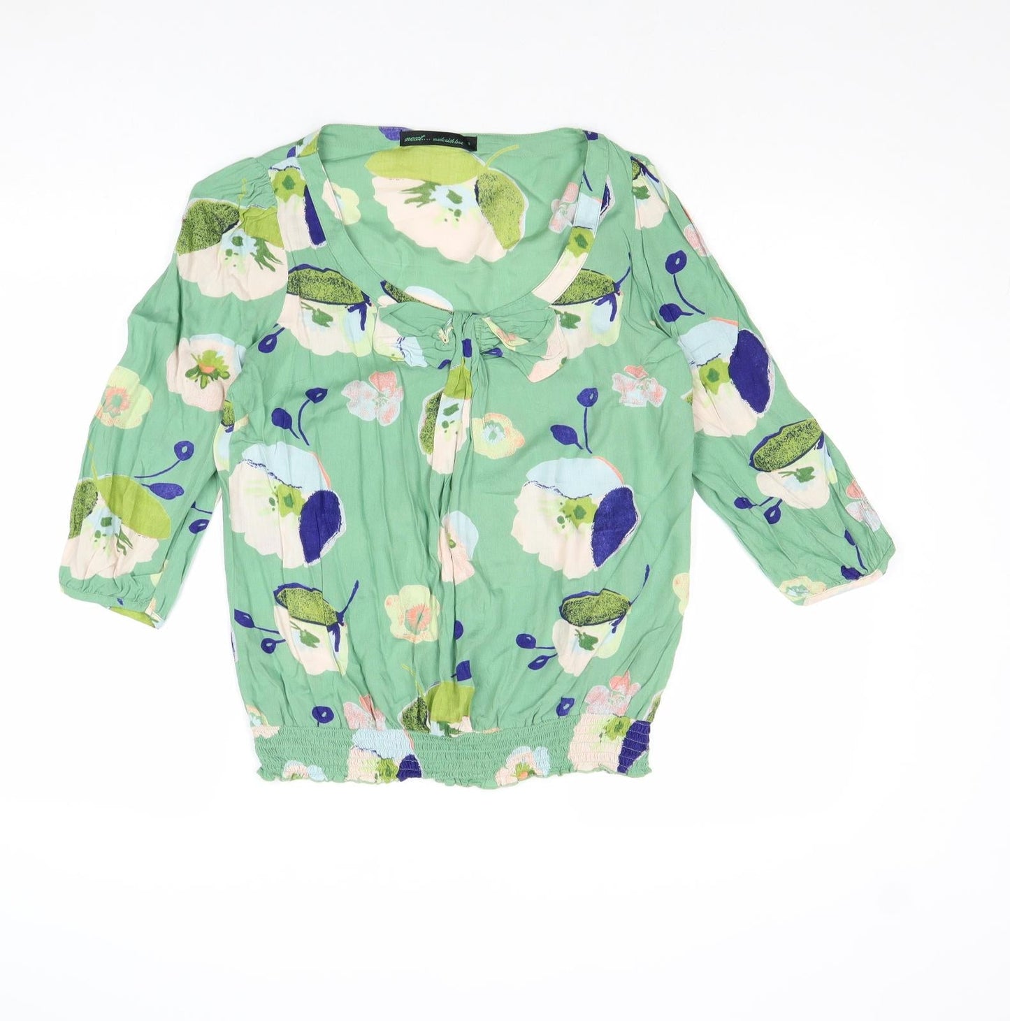 Womens UK Size 8 NEXT Green Basic Blouse