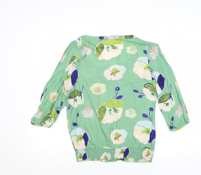 Womens UK Size 8 NEXT Green Basic Blouse