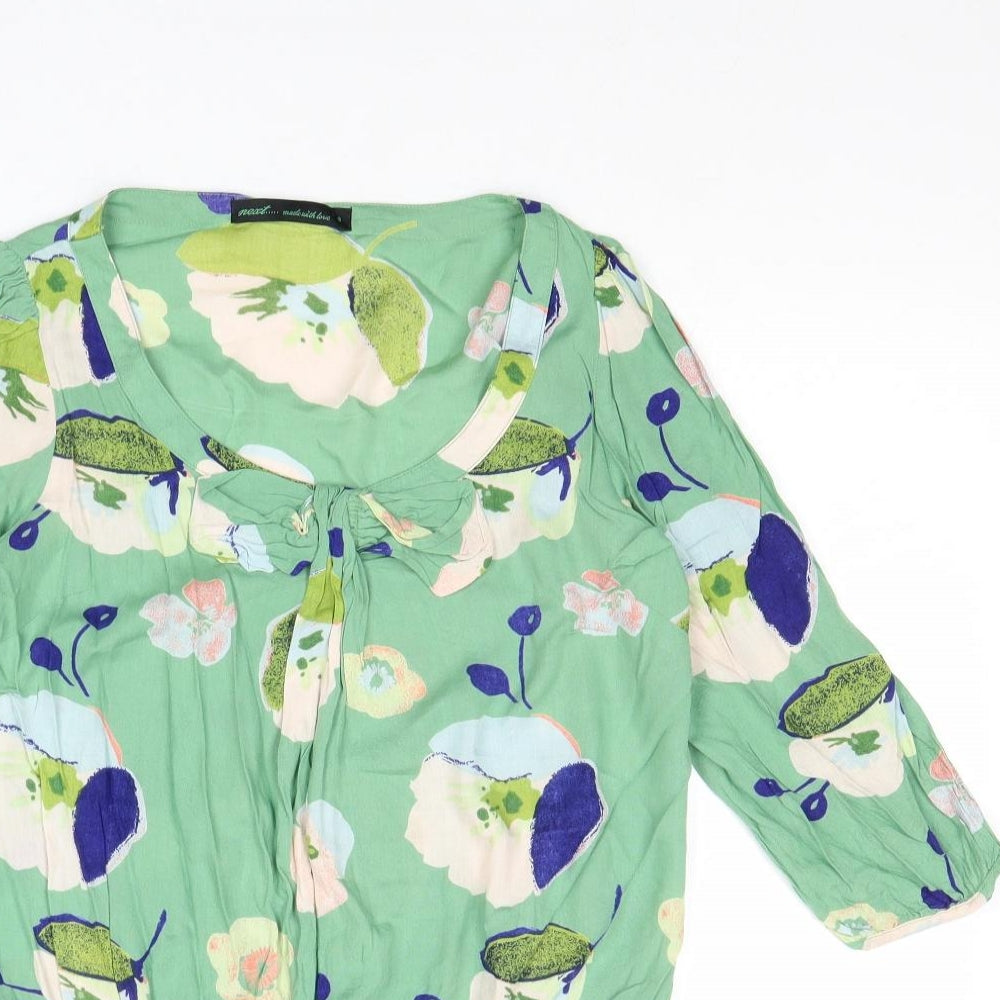 Womens UK Size 8 NEXT Green Basic Blouse