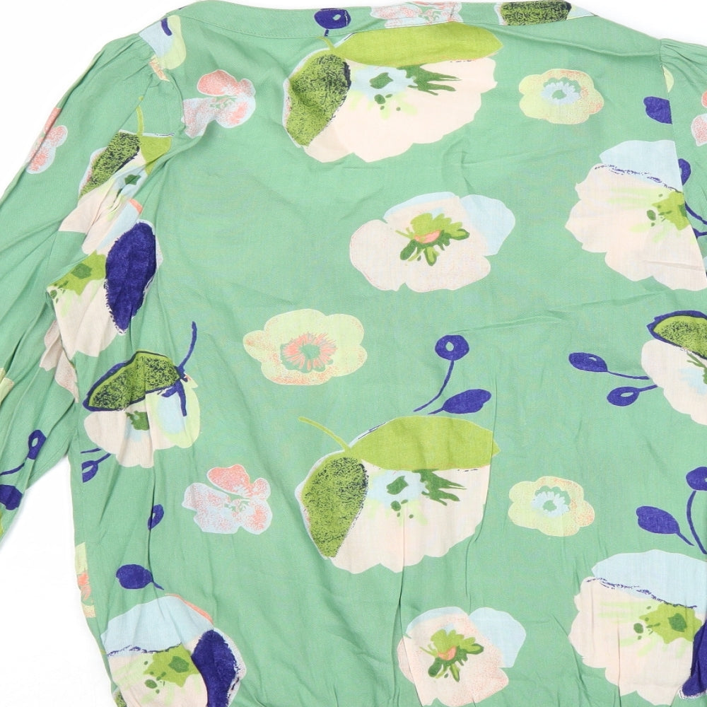 Womens UK Size 8 NEXT Green Basic Blouse