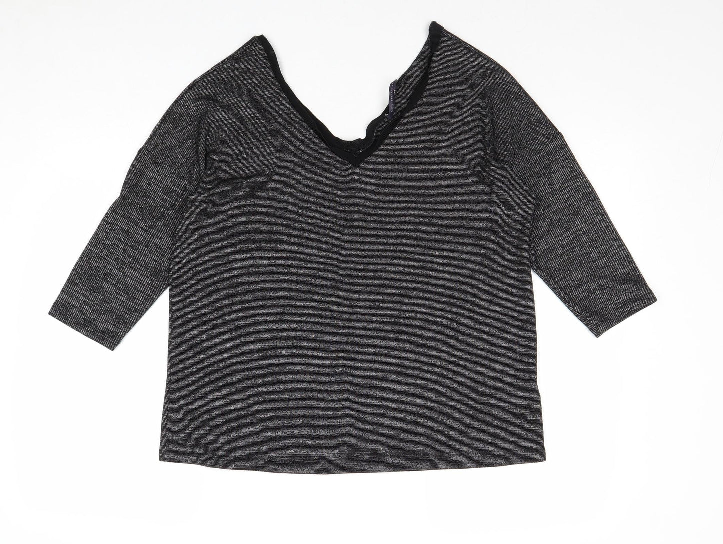 Womens UK Size 10 Marks and Spencer Grey Basic Blouse