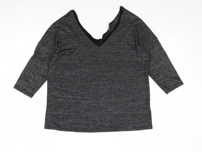Womens UK Size 10 Marks and Spencer Grey Basic Blouse