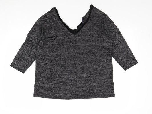 Womens UK Size 10 Marks and Spencer Grey Basic Blouse