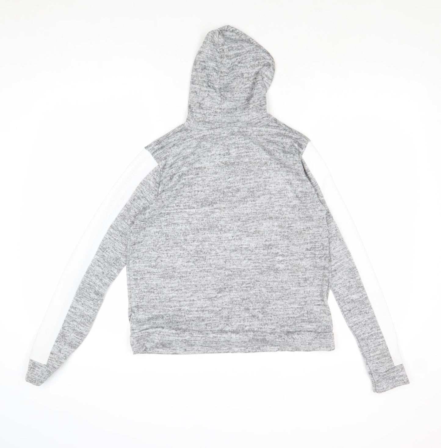 Boohoo Womens Grey Geometric Polyester Pullover Sweatshirt Size 12 Pullover