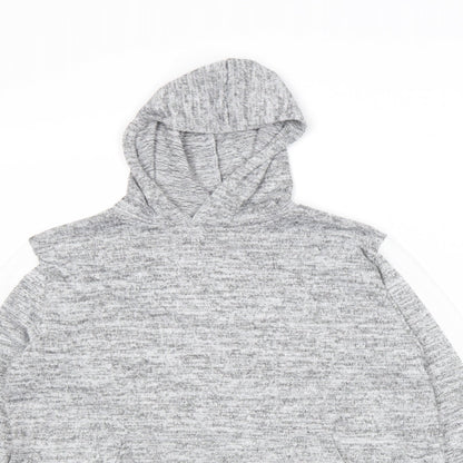 Boohoo Womens Grey Geometric Polyester Pullover Sweatshirt Size 12 Pullover