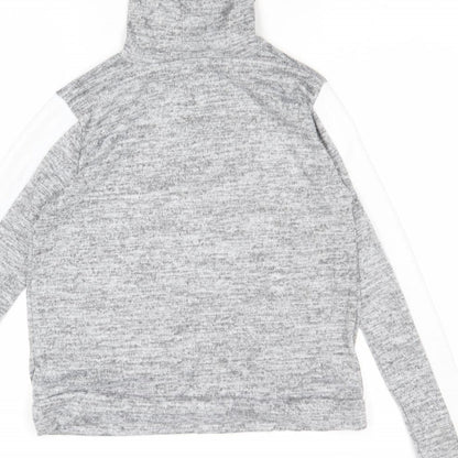 Boohoo Womens Grey Geometric Polyester Pullover Sweatshirt Size 12 Pullover