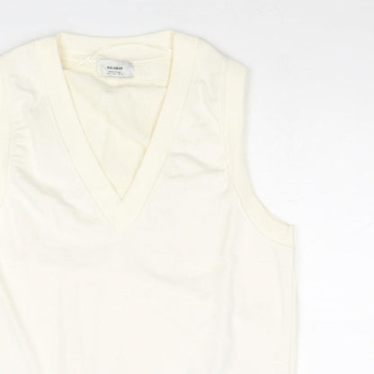 Womens UK Size M Pull&Bear Ivory Pullover Sweatshirt