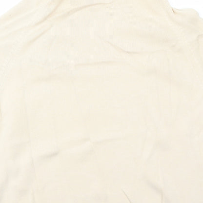BHS Womens Beige Square Neck Cotton Pullover Jumper Size 20