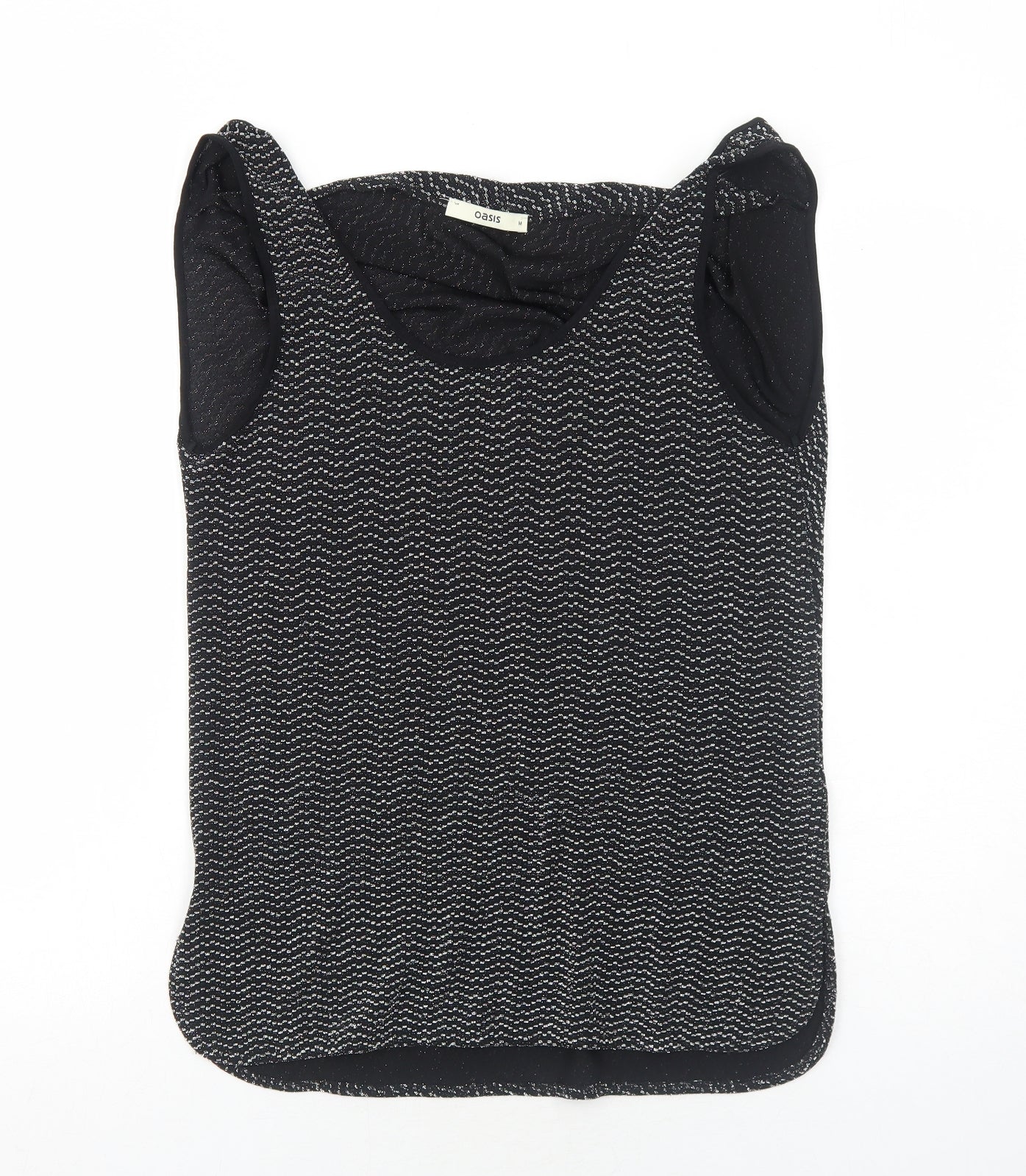 Womens UK Size M Oasis Black Basic Tank