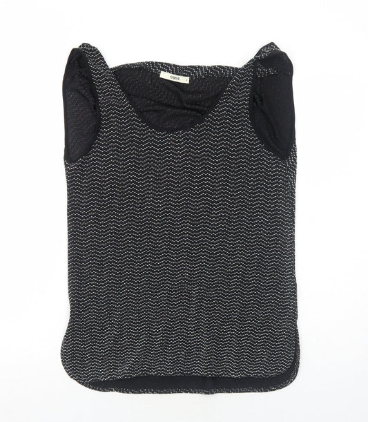 Womens UK Size M Oasis Black Basic Tank