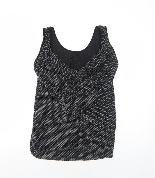 Womens UK Size M Oasis Black Basic Tank