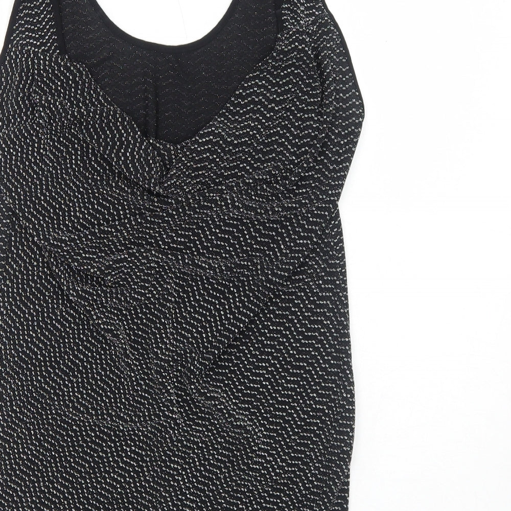 Womens UK Size M Oasis Black Basic Tank