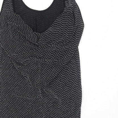 Womens UK Size M Oasis Black Basic Tank