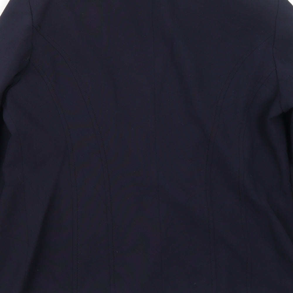 BHS Womens Blue Polyester Jacket Suit Jacket Size 14