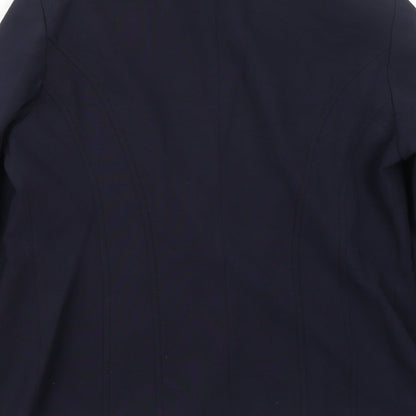 BHS Womens Blue Polyester Jacket Suit Jacket Size 14