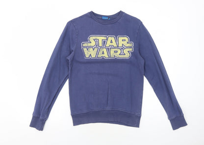 Mens UK Size XS Star Wars Blue Pullover Sweatshirt