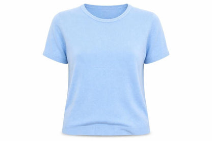 Womens UK Size 14 Pure & Natural Blue Pullover Jumper