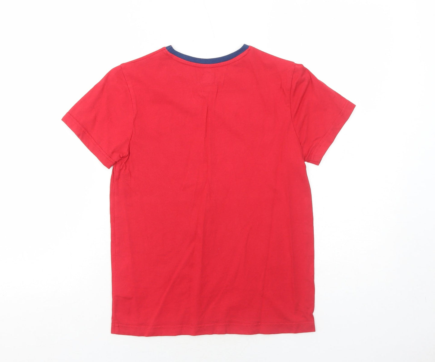 Patriots Boys Red Cotton Pullover T-Shirt Size 9-10 Years Crew Neck Pullover - NFL