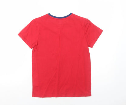 Patriots Boys Red Cotton Pullover T-Shirt Size 9-10 Years Crew Neck Pullover - NFL