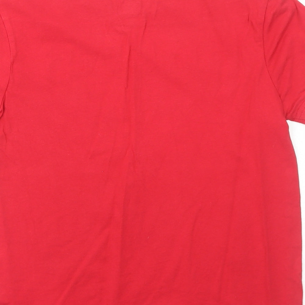 Patriots Boys Red Cotton Pullover T-Shirt Size 9-10 Years Crew Neck Pullover - NFL