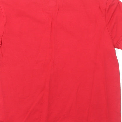 Patriots Boys Red Cotton Pullover T-Shirt Size 9-10 Years Crew Neck Pullover - NFL