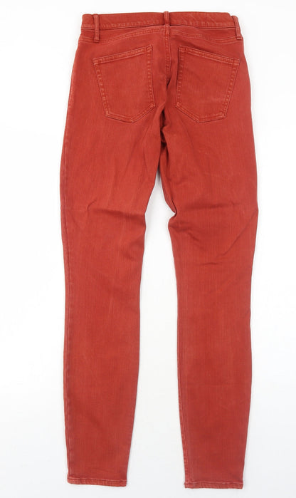 Gap Womens Red Cotton Skinny Jeans Size 10 Regular Zip