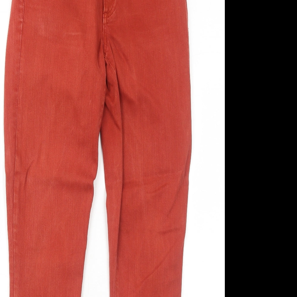 Gap Womens Red Cotton Skinny Jeans Size 10 Regular Zip