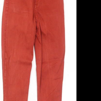 Gap Womens Red Cotton Skinny Jeans Size 10 Regular Zip