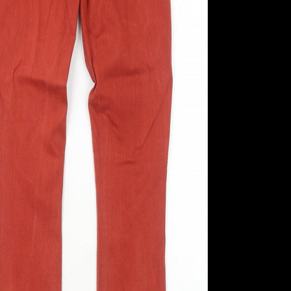 Gap Womens Red Cotton Skinny Jeans Size 10 Regular Zip