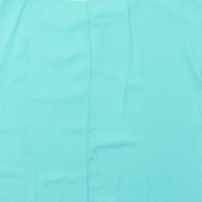 Womens UK Size 12 Apricot Blue Basic Blouse