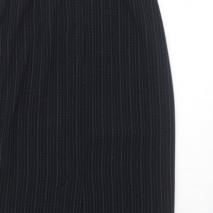 Autonomy Womens Black Striped Polyester Straight & Pencil Skirt Size 8 Zip