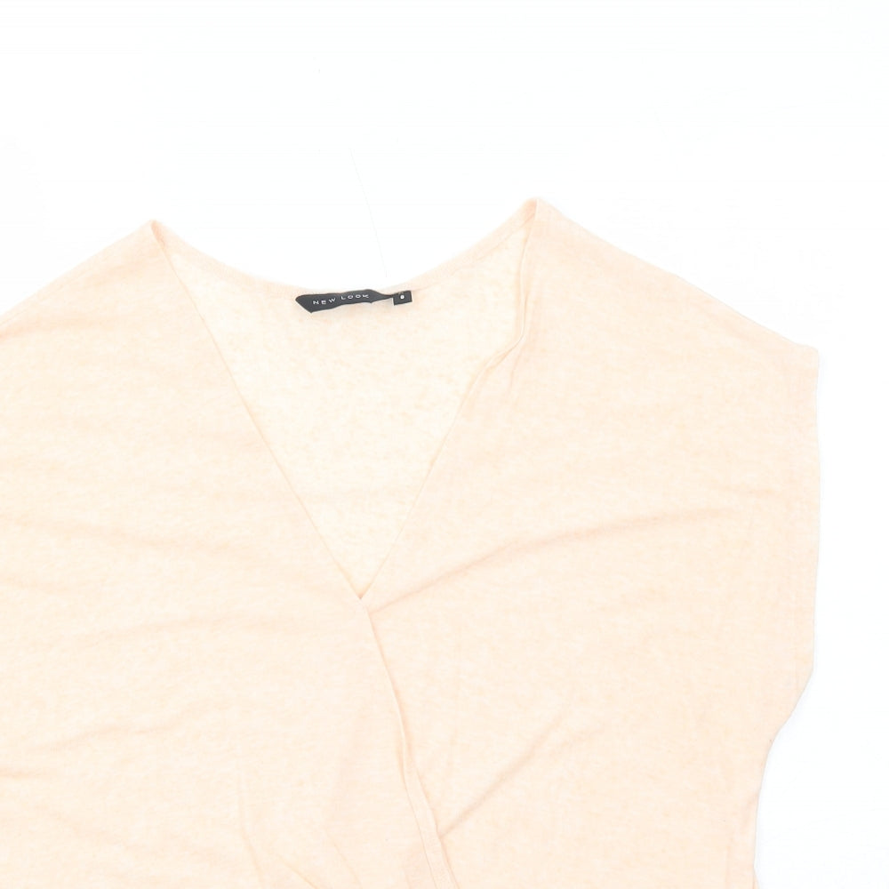 Womens UK Size 8 New Look Pink Basic Blouse