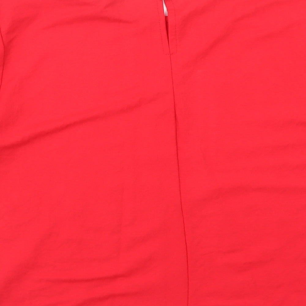 Womens UK Size 12 Warehouse Red Basic Blouse