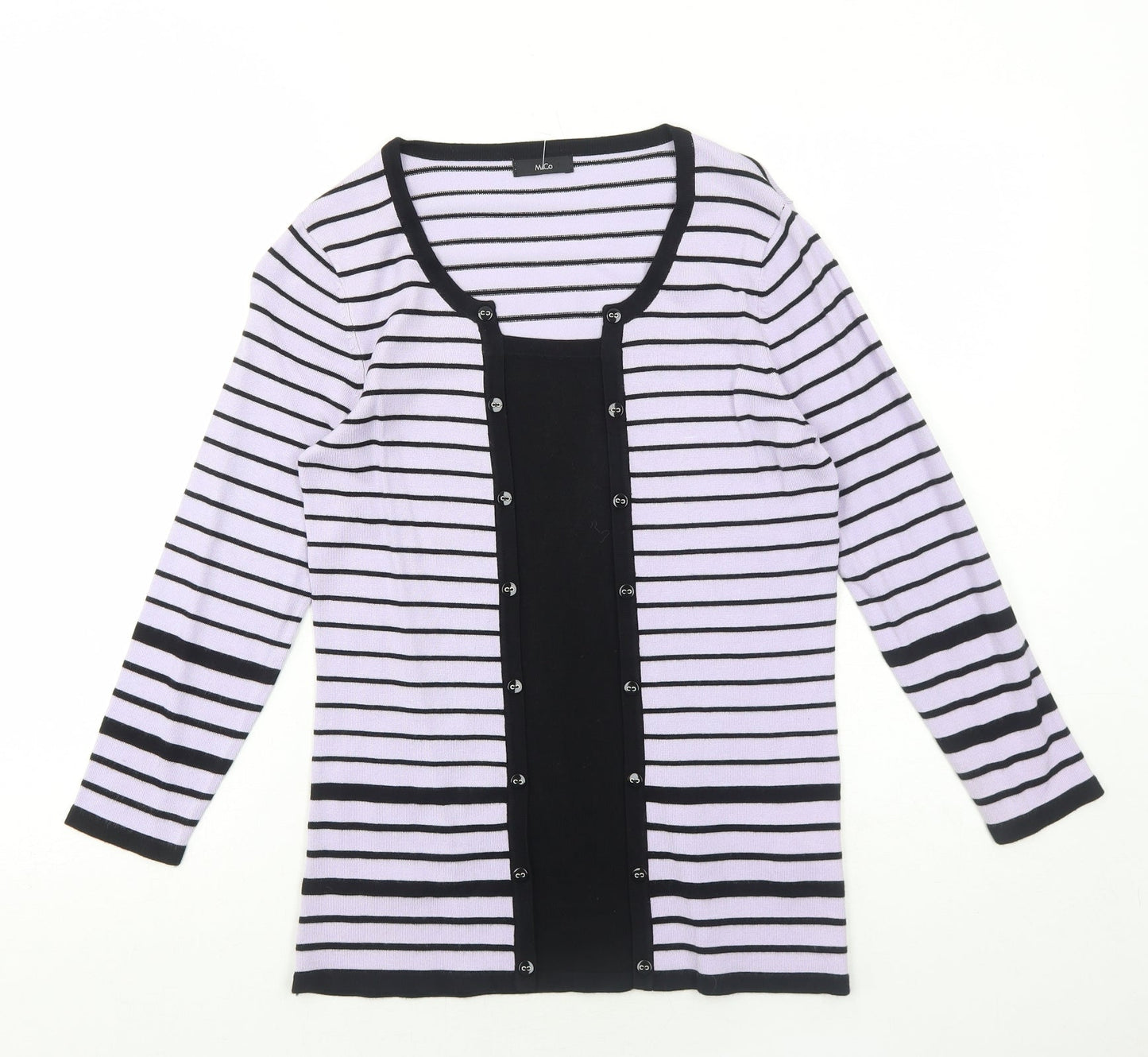 Womens UK Size 10 M&Co Purple Pullover Jumper
