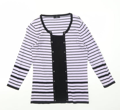 Womens UK Size 10 M&Co Purple Pullover Jumper