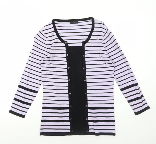 Womens UK Size 10 M&Co Purple Pullover Jumper