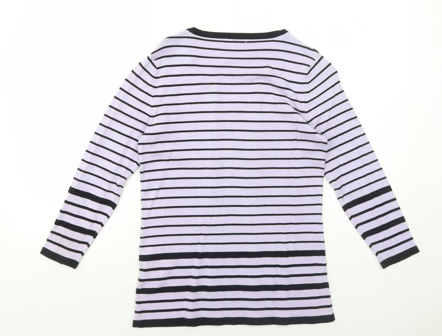 Womens UK Size 10 M&Co Purple Pullover Jumper