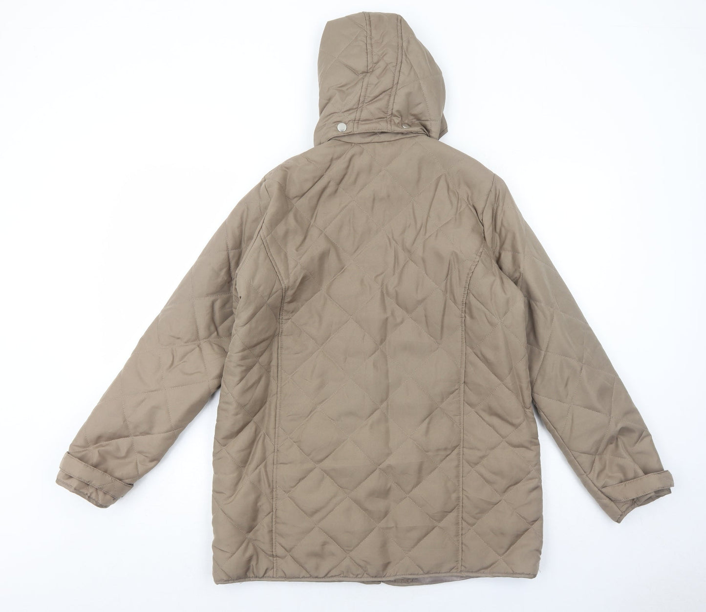 Womens UK Size S Anne De Lancay Brown Quilted Coat
