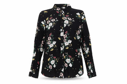 Womens UK Size 6 H&M Black Basic Button-Up