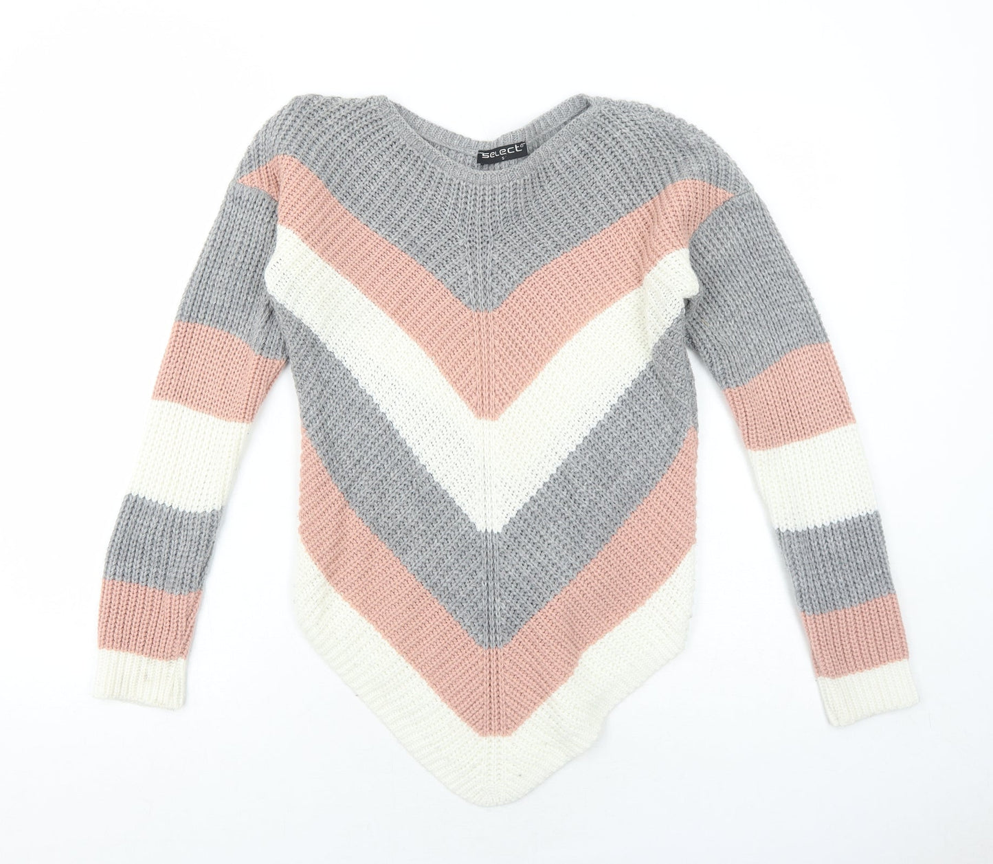 Womens UK Size S Select Grey Pullover Jumper