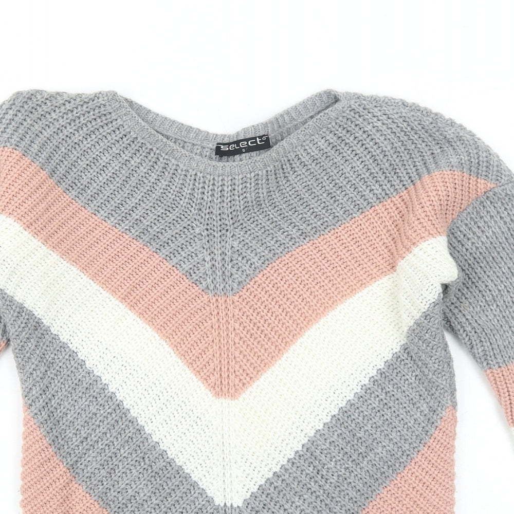 Womens UK Size S Select Grey Pullover Jumper