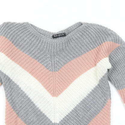 Womens UK Size S Select Grey Pullover Jumper
