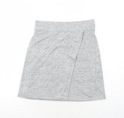Gap Womens Grey Polyester A-Line Skirt Size 2XS