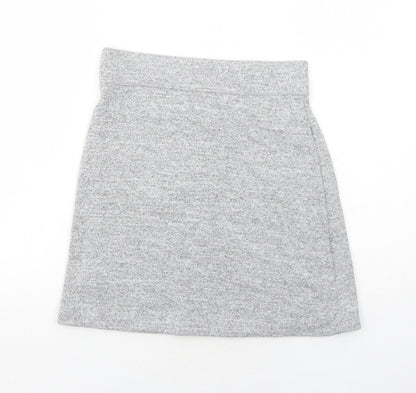 Gap Womens Grey Polyester A-Line Skirt Size 2XS
