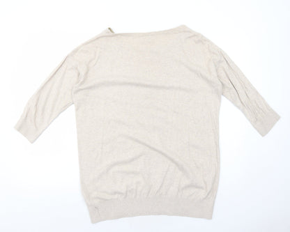 Womens UK Size M Wallis Beige Pullover Jumper