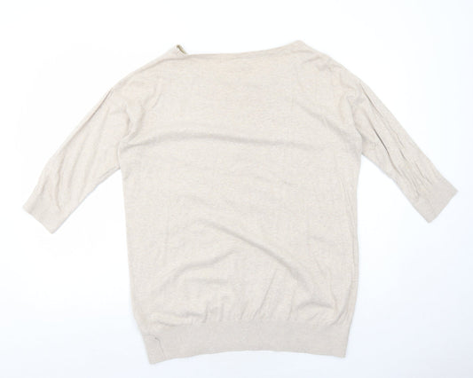 Womens UK Size M Wallis Beige Pullover Jumper