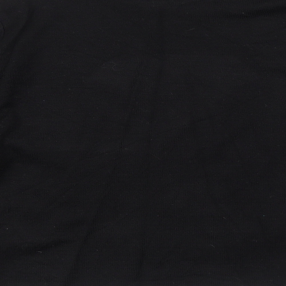 Merien Hall Womens Black Round Neck Argyle/Diamond Acrylic Pullover Jumper Size L