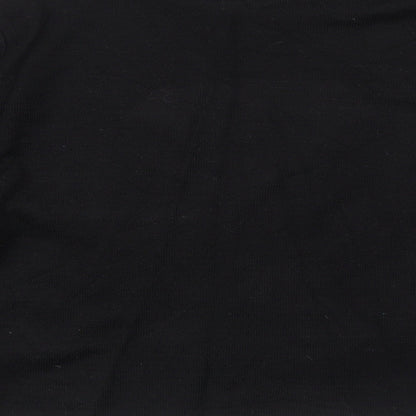 Merien Hall Womens Black Round Neck Argyle/Diamond Acrylic Pullover Jumper Size L