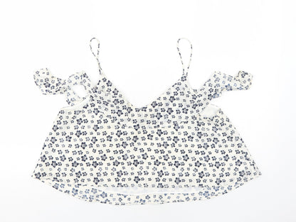 Womens UK Size 14 Topshop White Camisole Tank