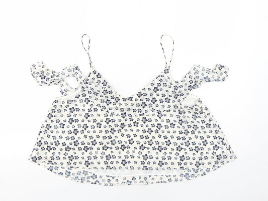 Womens UK Size 14 Topshop White Camisole Tank